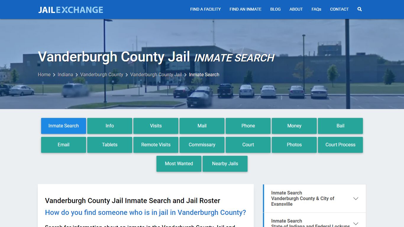 Inmate Search: Roster & Mugshots - Vanderburgh County Jail, IN